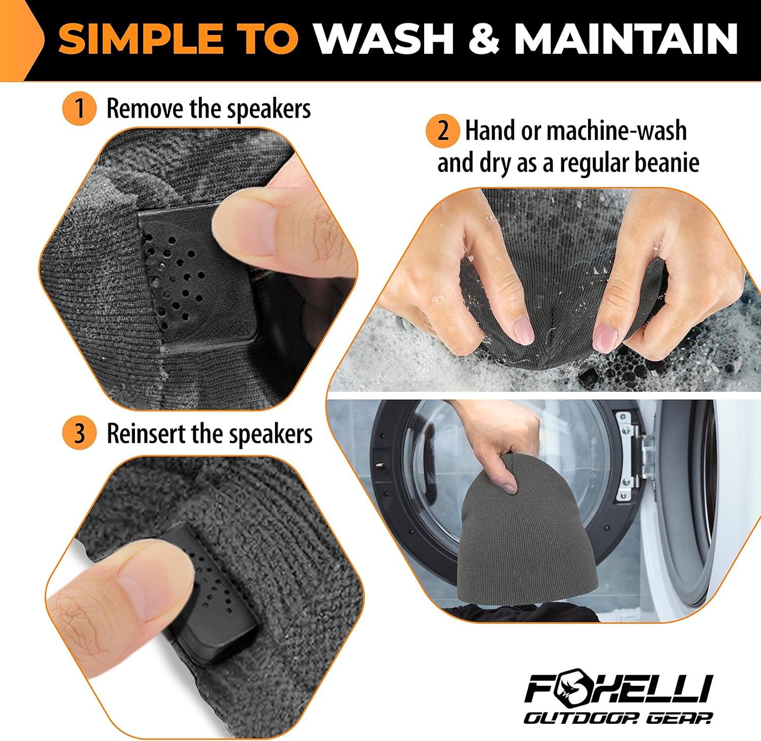 imageFoxelli Bluetooth Beanie Hat 15Hour Battery Builtin Mic Fully Washable Perfect Tech Gift for Men ampamp WomenGrey