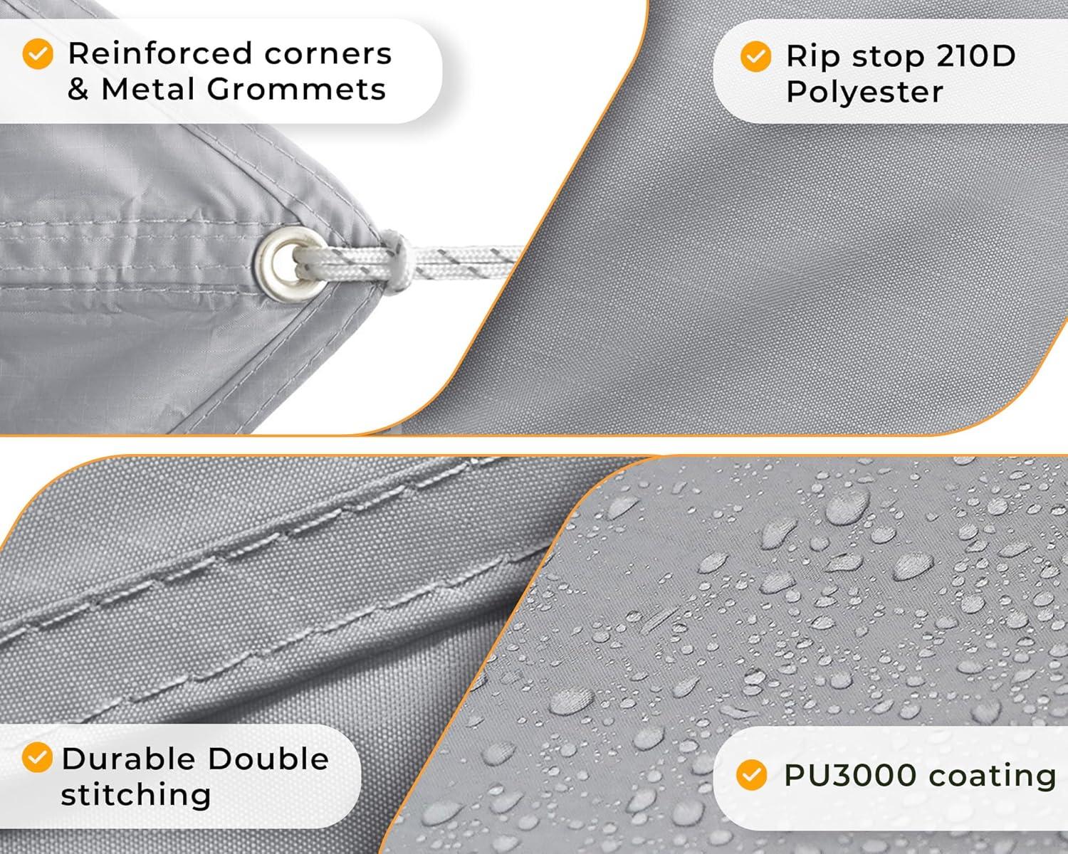 imageFoxelli Hammock Net ampamp Rain Fly Bundle 12ft Lightweight Net ampamp Waterproof Tarp