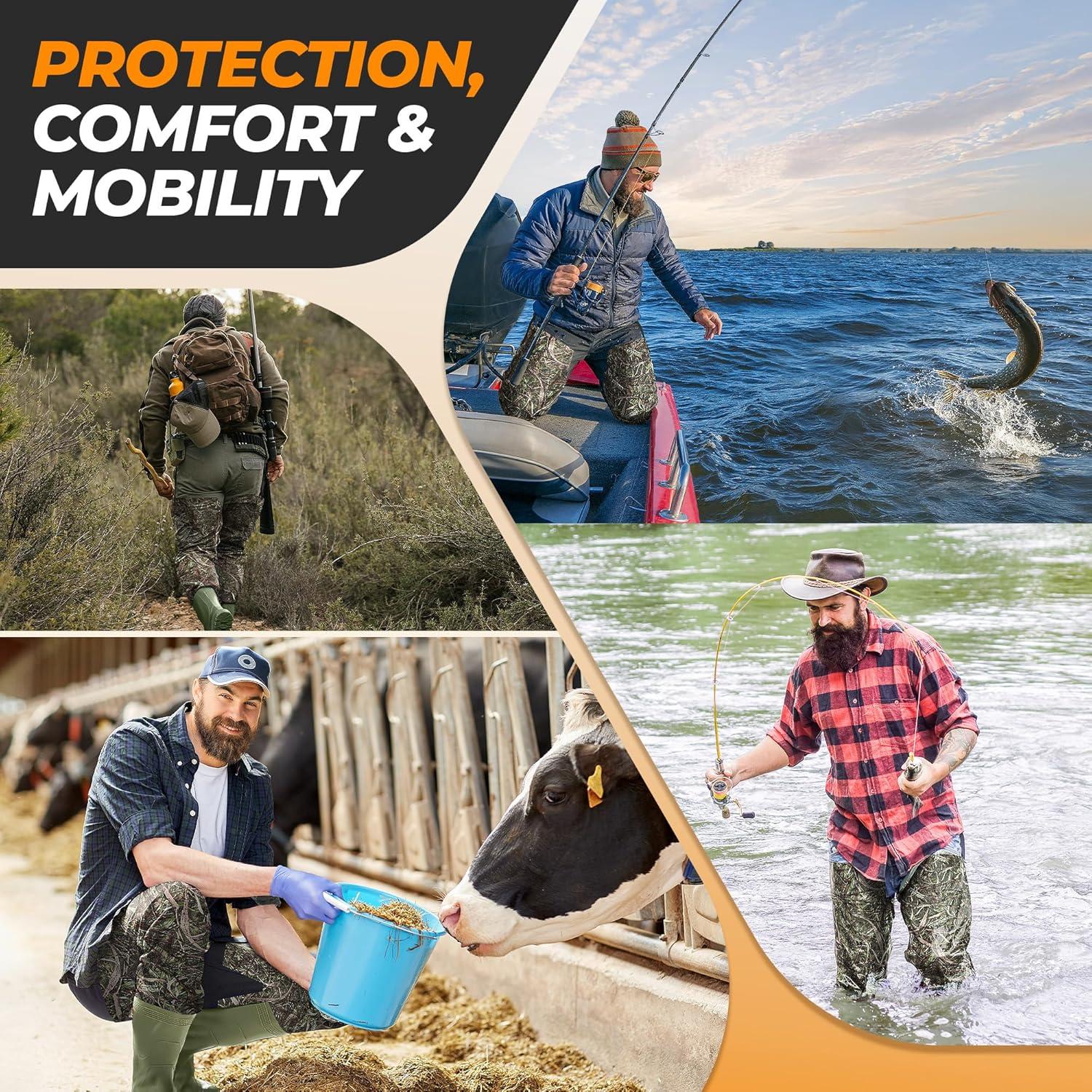 imageFoxelli Hip Waders Waterproof Camo Waders for Men ampamp Women with Boots Lightweight Wading Hip Boots for Fishing ampamp Hunting