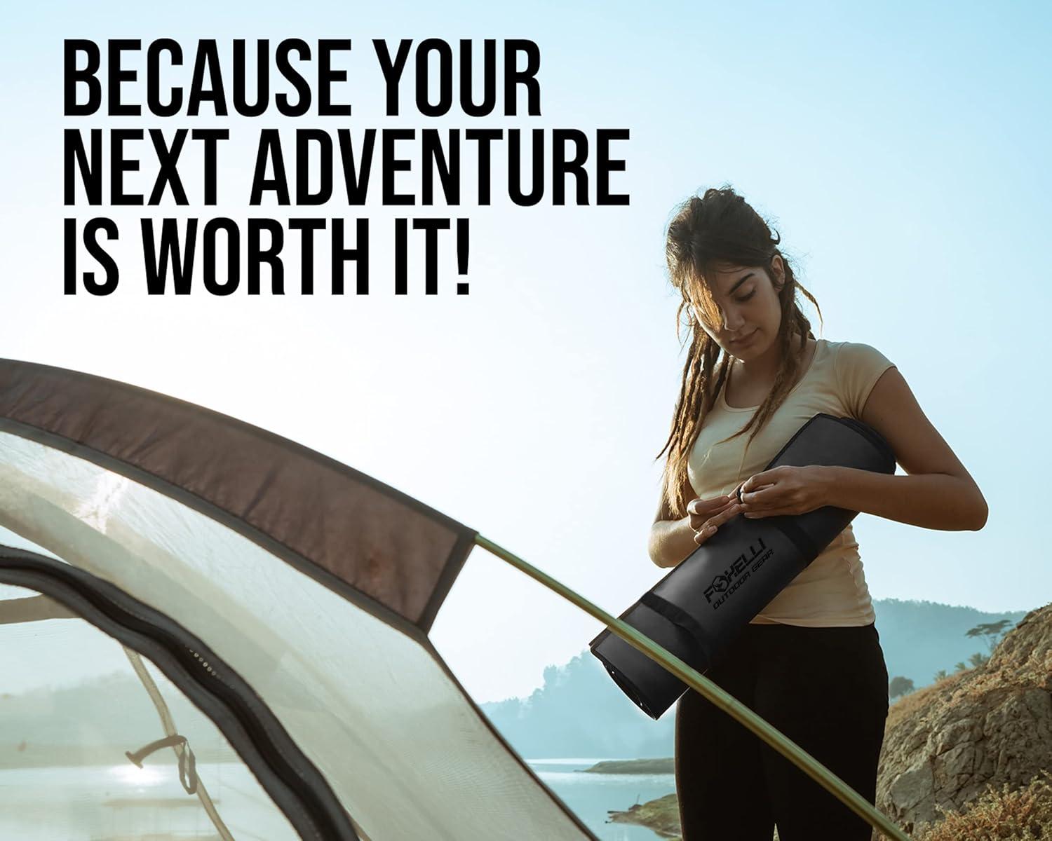 imageFoxelli Sleeping Pad for Camping Self Inflating Ultra Thick 275quot Insulated Foam Sleeping Mat with Pillow Inflatable Camp Mattress for Hiking Backpacking Travel