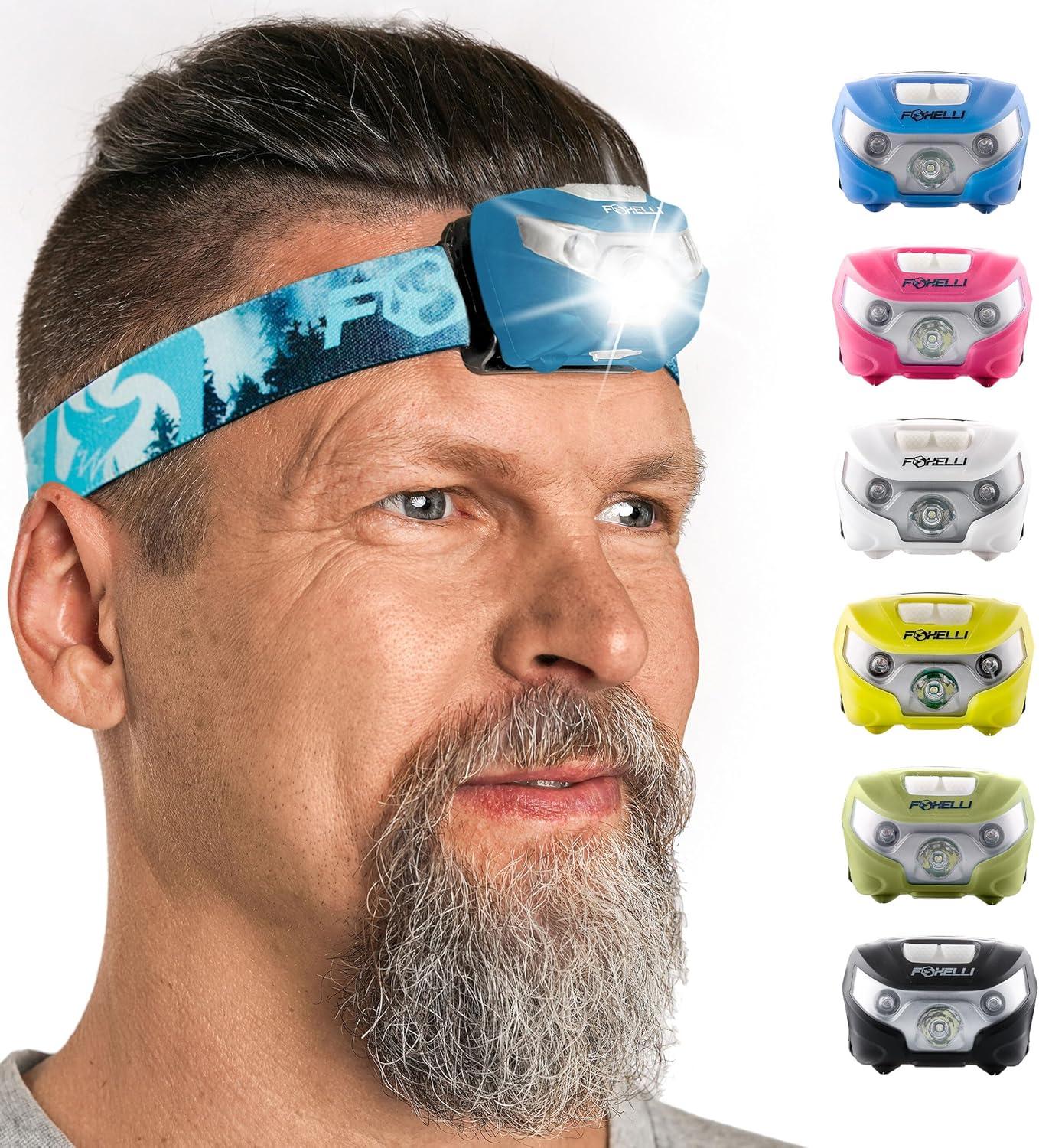 imageFoxelli USBC Rechargeable LED Headlamp Super Bright Lightweight Head Lamp for Running Camping Hiking ampamp Work Comfortable Fit for Adults ampamp KidsForest