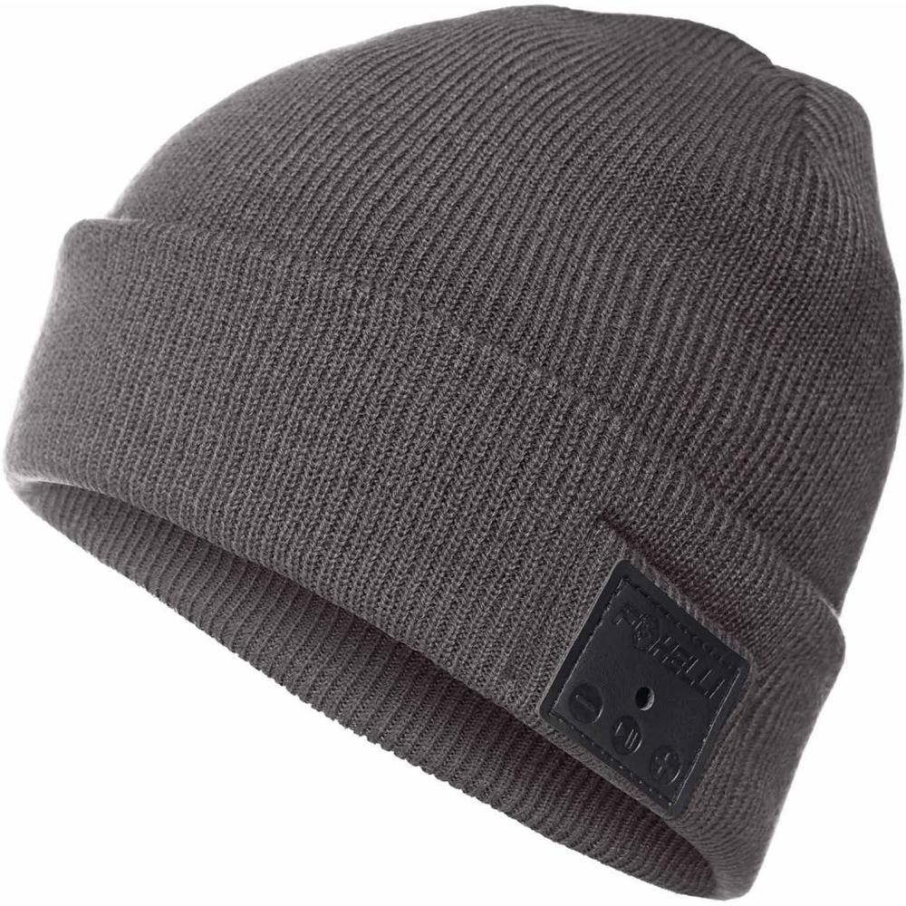 imageFoxelli Bluetooth Beanie Hat  15Hour Battery Builtin Mic Fully Washable Perfect Tech Gift for Men ampamp WomenGrey