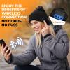 Foxelli Bluetooth Beanie Bundle – Grey & Black Wireless Beanie Hats with Headphones for Men & Women