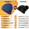 Foxelli Bluetooth Beanie Hat – 15-Hour Battery, Built-in Mic, Fully Washable, Perfect Tech Gift for Men & Women(Blue)