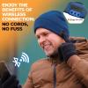 Foxelli Bluetooth Beanie Hat – 15-Hour Battery, Built-in Mic, Fully Washable, Perfect Tech Gift for Men & Women(Blue)