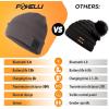 Foxelli Bluetooth Beanie Hat – 15-Hour Battery, Built-in Mic, Fully Washable, Perfect Tech Gift for Men & Women(Grey)