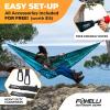 Foxelli Camping Hammock – Ultralight Hammock for Backpacking, Hiking, Festivals, Travel – Easy Setup with Tree-Friendly Ropes & Steel Carabiners, Heavy Duty Parachute Nylon(Mandala)