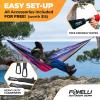 Foxelli Camping Hammock – Ultralight Hammock for Backpacking, Hiking, Festivals, Travel – Easy Setup with Tree-Friendly Ropes & Steel Carabiners, Heavy Duty Parachute Nylon(Universe)