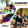 Foxelli Camping Hammock Bundle of 2 – Lightweight Parachute Nylon Portable Hammocks with Tree Ropes and Carabiners