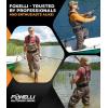 Foxelli Chest Waders – Waterproof 2-ply Nylon/PVC Camo Hunting Fishing Waders for Men and Women with Boots(Brown)