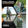 Foxelli Chest Waders – Waterproof 2-ply Nylon/PVC Camo Hunting Fishing Waders for Men and Women with Boots(Green)