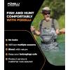 Foxelli Chest Waders – Waterproof 2-ply Nylon/PVC Camo Hunting Fishing Waders for Men and Women with Boots(Grey)