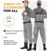 Foxelli Chest Waders – Waterproof 2-ply Nylon/PVC Camo Hunting Fishing Waders for Men and Women with Boots(Grey)