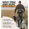 Foxelli Chest Waders, Waterproof 4mm Neoprene Hunting & Fishing Waders for Men & Women with Boots(Camo)