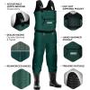 Foxelli Chest Waders, Waterproof 4mm Neoprene Hunting & Fishing Waders for Men & Women with Boots(Green)