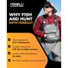 Foxelli Chest Waders, Waterproof 4mm Neoprene Hunting & Fishing Waders for Men & Women with Boots(Grey)