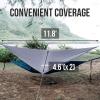 Foxelli Hammock Camping Set – Bundle Includes Camping Hammock, Rain Tarp, XL Tree Straps & Hammock Net
