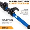 Foxelli Hiking Poles Bundle (2 Pairs) – Black & Blue Collapsible Lightweight Carbon Fiber Trekking Poles with Accessories
