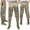 Foxelli Hip Waders – Waterproof Camo Waders for Men & Women with Boots, Lightweight Wading Hip Boots for Fishing & Hunting