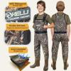 Foxelli Kids Chest Waders – 4mm Neoprene Waterproof Youth Waders with Boots for Duck Hunting and Fishing(Camo)