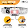 Foxelli LED Headlamp Flashlight for Adults & Kids, Running, Camping, Hiking Head Lamp with White & Red Light, Comfortable Headband, Lightweight & Waterproof, 3 AAA Batteries(White)