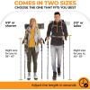 Foxelli Lightweight Trekking Poles – Compact Walking Sticks with Quick Locks, Ergonomic Cork Grip & All-Terrain Accessories – Adjustable Collapsible Poles for Travel & Hiking(39-47in for Height: 4’11” to 5’8″)