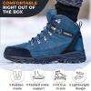 Foxelli Men’s Hiking Boots – Waterproof Breathable & Lightweight Suede Leather Hiking Boots for Men(Blue)
