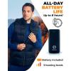 Foxelli Men’s Lightweight Heated Vest with Battery Pack(Black)