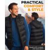 Foxelli Men’s Lightweight Heated Vest with Battery Pack(Black)
