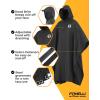 Foxelli Rain Poncho Bundle – Blue & Black Ponchos for Adults