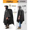 Foxelli Rain Poncho Bundle – Blue & Black Ponchos for Adults