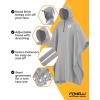 Foxelli Rain Poncho Bundle – Grey & Blue Ponchos for Adults
