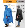 Foxelli Rain Poncho Bundle – Grey & Blue Ponchos for Adults