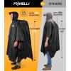 Foxelli Rain Poncho for Adults – Extra Long Reusable Waterproof Raincoat with Hood, Lightweight for Hiking, Camping, Outdoors(2-pack Black)