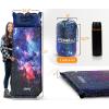 Foxelli Self Inflating Sleeping Pad for Camping, Backpacking, Hiking, Insulated Foam Lightweight Camping Mat, Inflatable Camp Mattress with Pillow(Universe)
