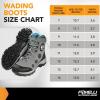 Foxelli Wading Boots – Lightweight Fly Fishing Boots for Men, Rubber Sole Wading Shoes(Grey)