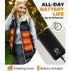 Foxelli Women’s Lightweight Heated Vest with Battery Pack(Black)