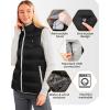 Foxelli Women’s Lightweight Heated Vest with Battery Pack(Black)