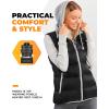 Foxelli Women’s Lightweight Heated Vest with Battery Pack(Black)
