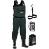 Foxelli Chest Waders, Waterproof 4mm Neoprene Hunting & Fishing Waders for Men & Women with Boots(Green)
