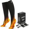 Foxelli Heated Socks for Women – Rechargeable Electric Women’s Warming Socks with Battery, Heat for Cold Weather & Outdoors