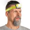 Foxelli LED Headlamp Flashlight for Adults & Kids, Running, Camping, Hiking Head Lamp with White & Red Light, Comfortable Headband, Lightweight & Waterproof, 3 AAA Batteries(Neon Yellow)