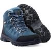 Foxelli Men’s Hiking Boots – Waterproof Breathable & Lightweight Suede Leather Hiking Boots for Men(Blue)