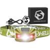 Foxelli USB‑C Rechargeable LED Headlamp – Ultra‑Light 2.4 oz & Bright 180 Lumens – Red/White Light, 5 Modes, IPX5 Waterproof, 40 h Runtime for Trail Running, Camping, Hiking(Khaki)