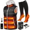 Foxelli Women’s Heated Vest & Heated Socks Bundle – Ultimate Warmth for Cold Weather & Outdoors