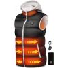 Foxelli Women’s Lightweight Heated Vest with Battery Pack(Black)