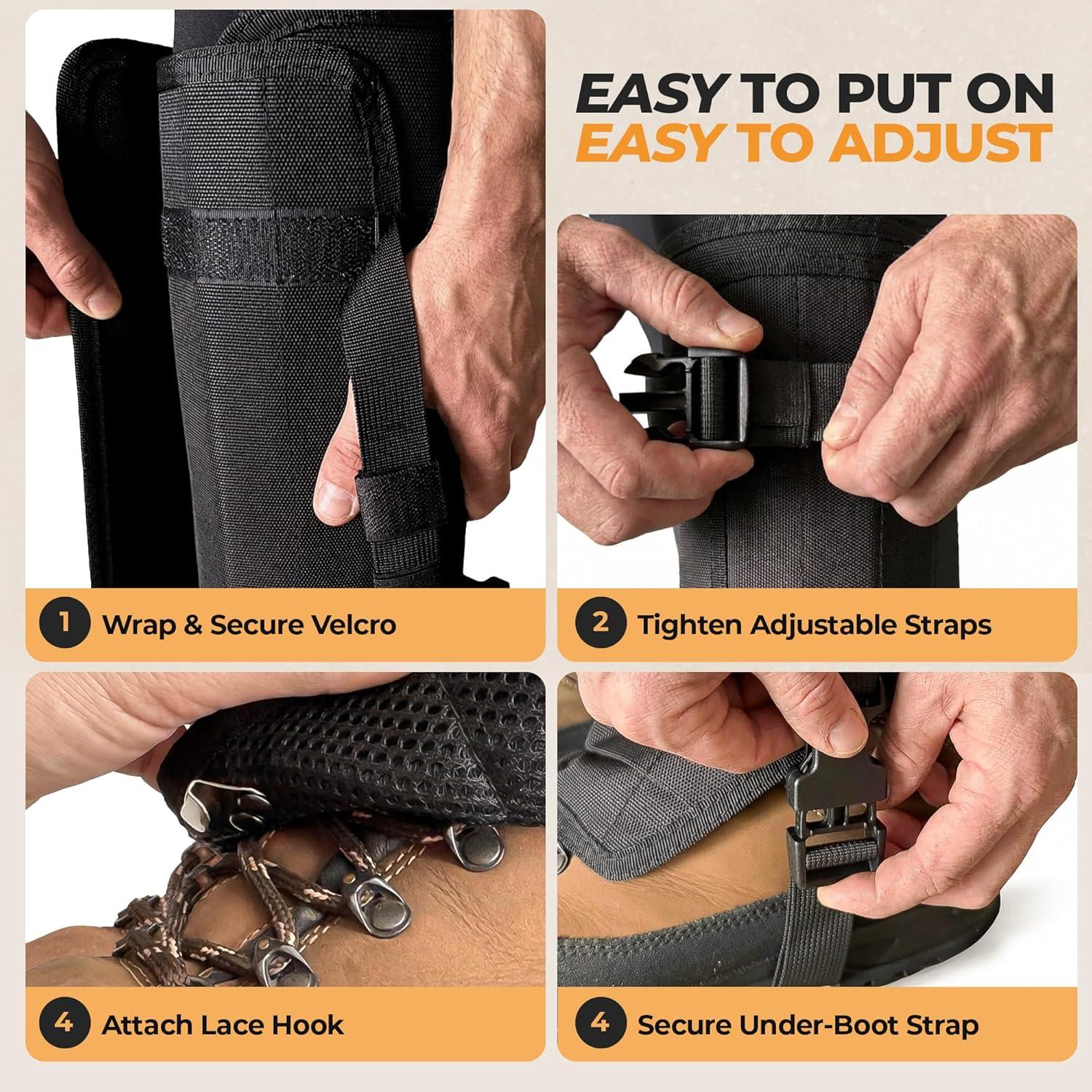 image:imageFoxelli Snake Gaiters for Men amp Women Durable Snake Protection Leg Guards Adjustable LowerLeg Protection for Hunting Hiking Ranch Work amp Rugged Outdoor Terrain