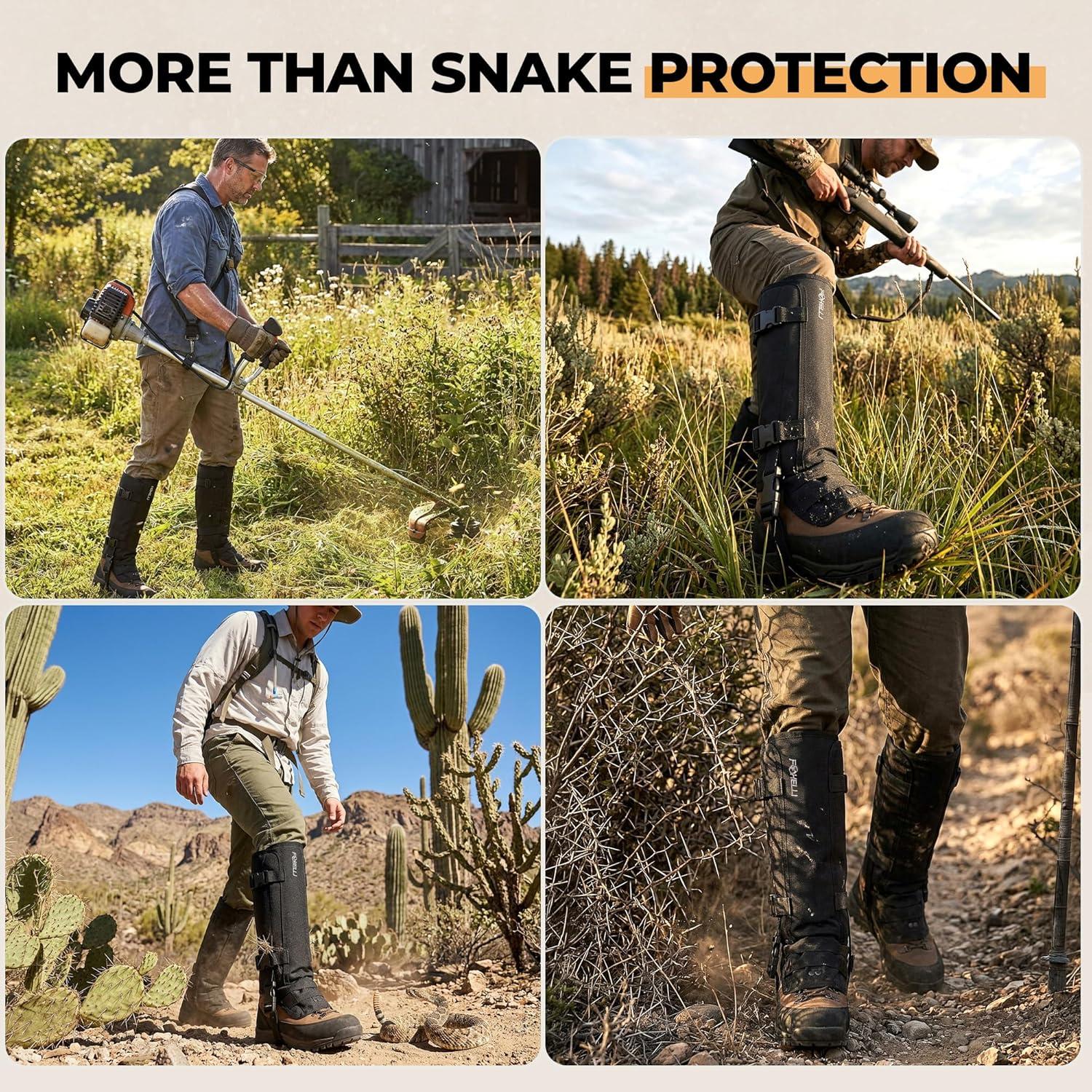 image:imageFoxelli Snake Gaiters for Men amp Women Durable Snake Protection Leg Guards Adjustable LowerLeg Protection for Hunting Hiking Ranch Work amp Rugged Outdoor Terrain